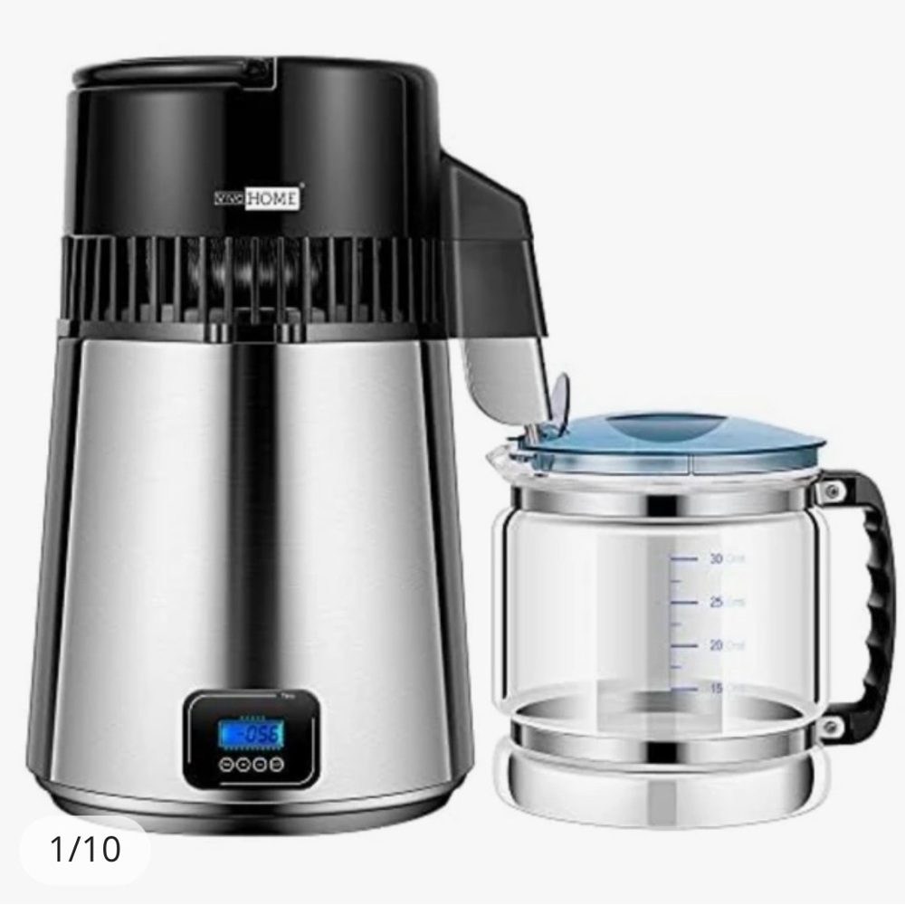⏰FLASH SALE ⏰ VivoHome Stainless Steel Water Distiller with Glass Carafe